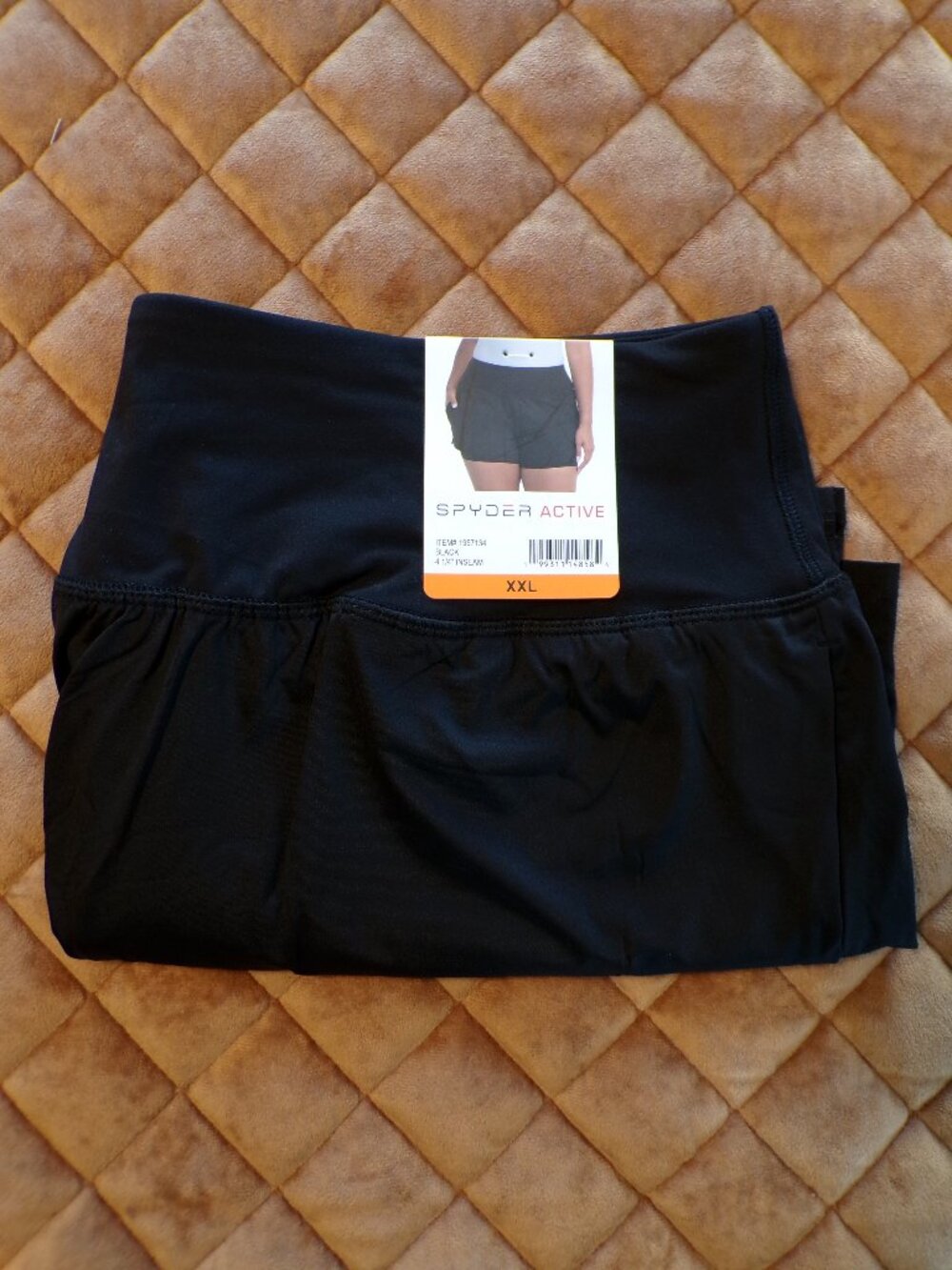 Spyder NWT Women's Black Running Short Choice of Size: Small, Large or XXL - Picture 9 of 10